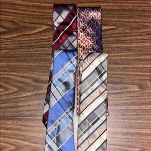Sophisticated Men's Tie Collection - Blue, Gray, Burgundy
